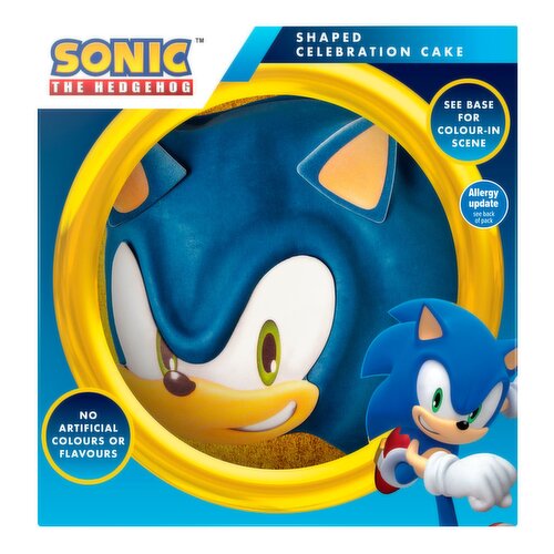 Sonic The Hedgehog Shaped Celebration Cake