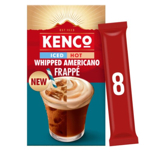 Kenco Iced Hot Whipped Americano Frappé Instant Coffee Sachets x8