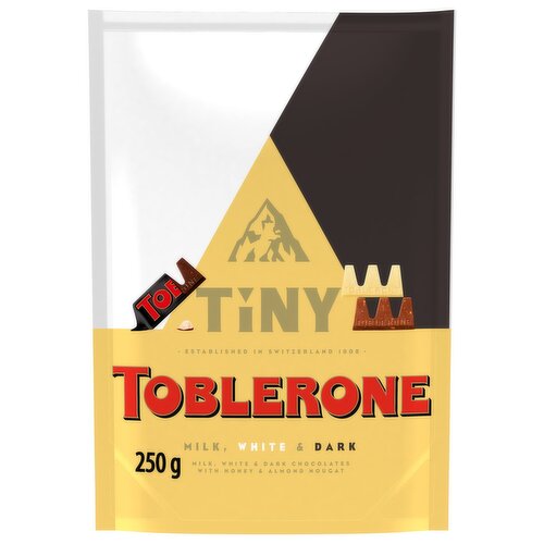 Toblerone honey & almond nougat Tinies assorted chocolate sharing pouch 250 g