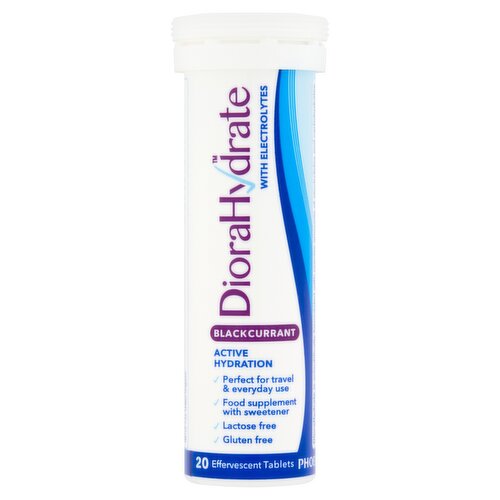 DioraHydrate 20 Blackcurrant Effervescent Tablets