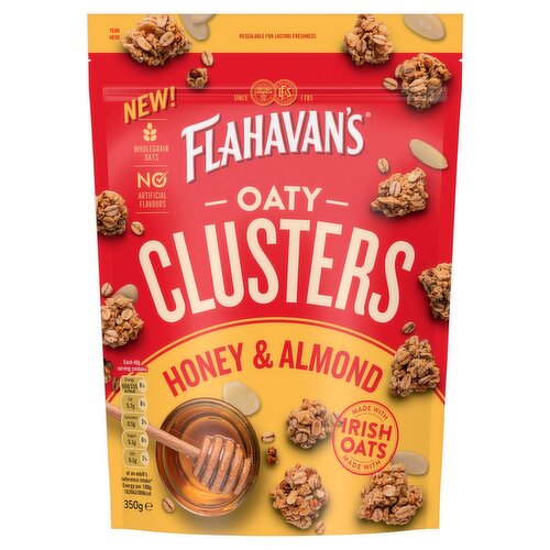 Flahavan's Honey & Almond Oaty Clusters 350g