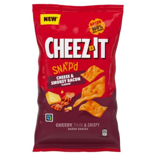 Cheez-it Cheese & Smokey Bacon Thin & Crispy Baked Snacks 120g