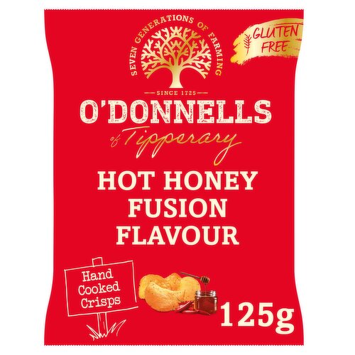 O'Donnells Hot Honey Fusion Flavour Hand Cooked Crisps 125g