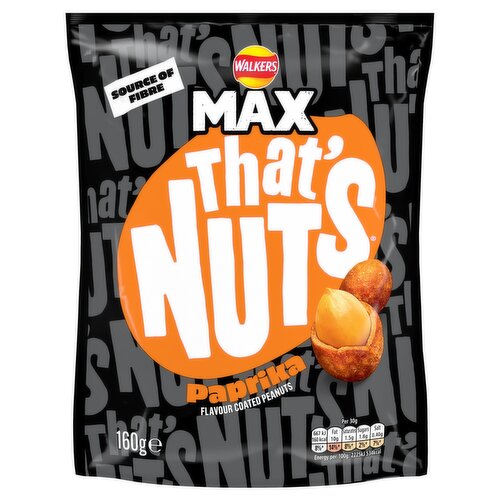 That’s Nuts Walkers Max Paprika Sharing Coated Peanuts 160g
