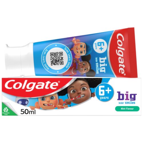 Colgate Big Kids' Smiles 6+ Years Mint Toothpaste 50ml
