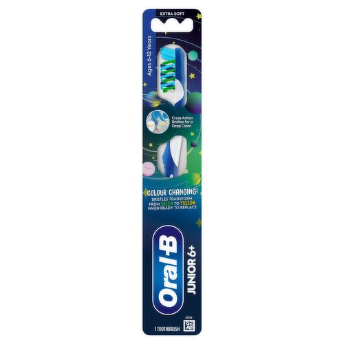 ORAL-B Junior Manual Toothbrush – Extra Soft Bristles – 6-12 Years, 1