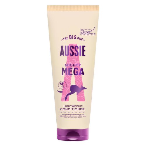 Aussie Mighty Mega Lightweight Conditioner 275ml. Daily Moisturiser for All Hair Types