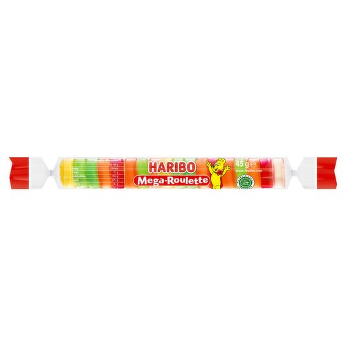 HARIBO Mega-Roulette Jelly Fruit Sweets Fun Size Pack 45g