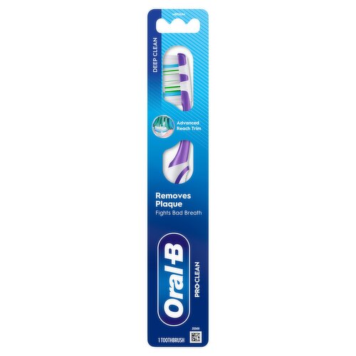 ORAL-B PRO-CLEAN Manual Toothbrush – Removes Plaque & Fights Bad Breath – Medium, 1