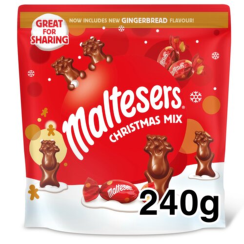 Maltesers Milk Chocolate & Gingerbread Christmas Pouch 240g
