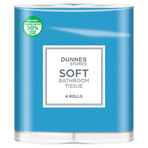 Dunnes Stores 4 Soft Bathroom Tissue Rolls