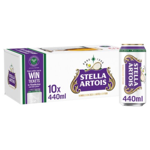 Stella Artois Premium Lager Beer Cans 10x440ml