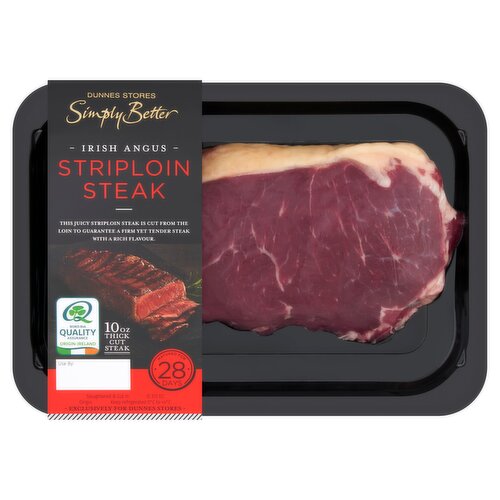 Dunnes Stores Simply Better Irish Angus Striploin Steak 284g