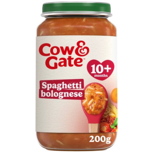 Cow & Gate Spaghetti Bolognese Baby Food Meal Jar, 10+ Months, 200g