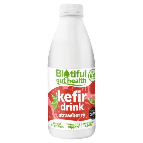 Biotiful Gut Health Kefir Milk Drink Strawberry 1 Litre