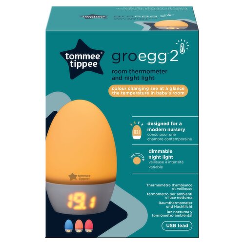 Tommee Tippee GroEgg2 Digital Colour-Changing Nursery Thermometer & Nightlight