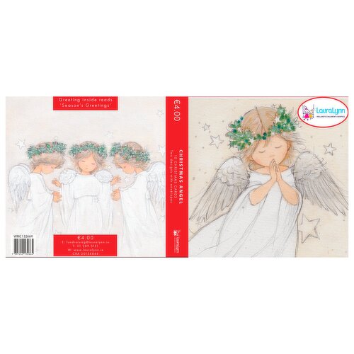 Laura Lynn Box of 10 Square Christmas Cards - Christmas Angels