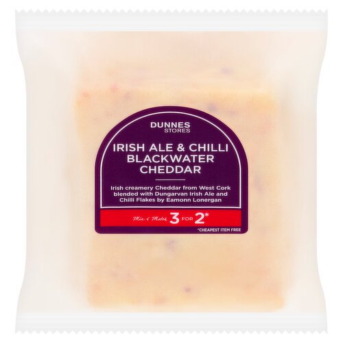 Dunnes Stores Irish Ale & Chilli Blackwater Cheddar 230g