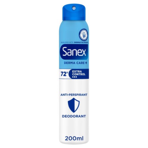 Sanex Derma Care+ Extra Control 72h Antiperspirant Spray Deodorant 200ml