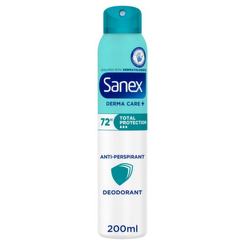 Sanex Derma Care+ Total Protection 72h Antiperspirant Spray Deodorant 200ml 