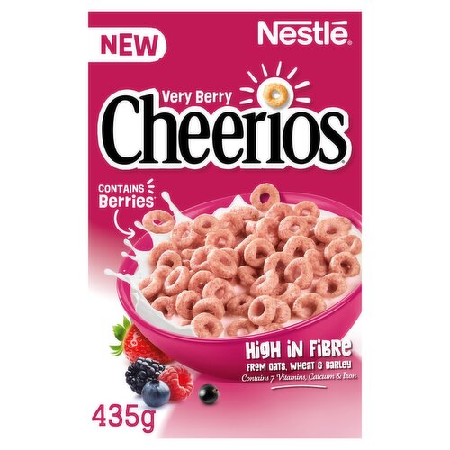 Nestlé Cheerios Very Berry Multigrain Hoop Breakfast Cereal 435g