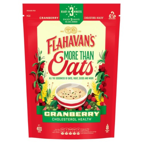 Flahavan's More Than Oats Cranberry 400g