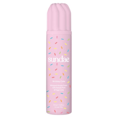 Sundae Birthday Cake Whipped Shower Foam with Kakadu Plum & Finger Lime 265ml