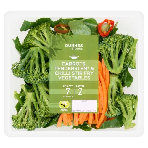 Dunnes Stores Carrots, Tenderstem & Chilli Stir Fry Vegetables 200g