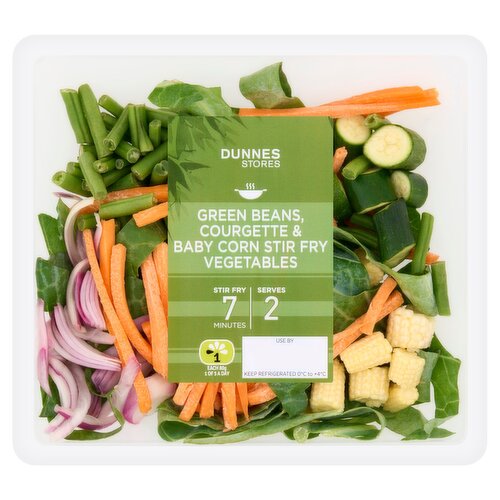 Dunnes Stores Green Beans, Courgette & Baby Corn Stir Fry Vegetables 200g