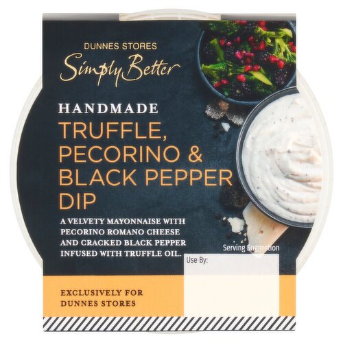 Dunnes Stores Simply Better Handmade Truffle, Pecorino & Black Pepper Dip 130g