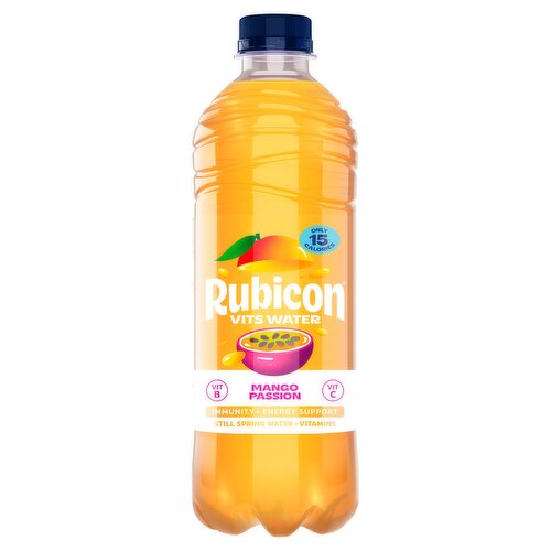 Rubicon Spring Vits Mango Passion Vitamin Water Bottle 500ml 