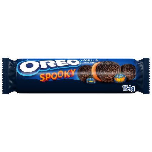 Oreo Spooky Cocoa Sandwich Cookies with Vanilla Flavour Filling 154g