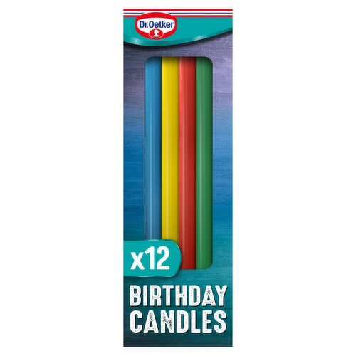 Dr. Oetker 12 Rainbow Birthday Candles