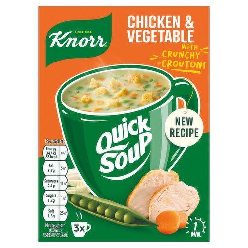 Knorr Chicken & Vegetable Quick Soup 3 x 19g (57g)