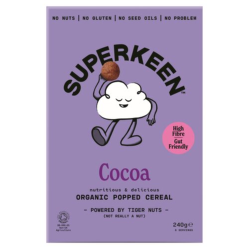 Superkeen Cocoa Organic Popped Cereal 240g