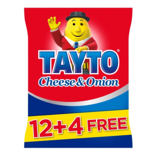 Tayto Cheese & Onion Flavour Potato Crisps 16 x 25g