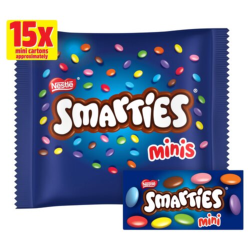 Smarties Mini Cartons Chocolate 15 Pack Multipack 216g