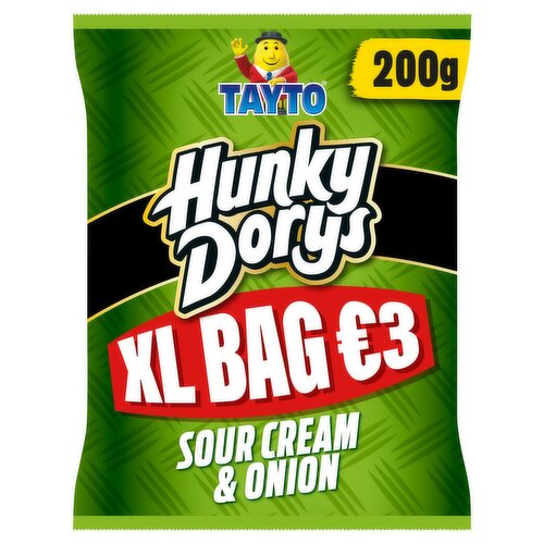 Tayto Hunky Dorys Sour Cream & Onion Flavour Potato Crisps 200g