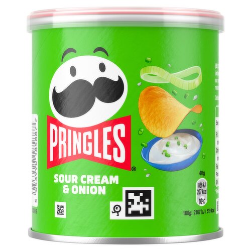Pringles Sour Cream & Onion Snacking Crisps 12 x 40g
