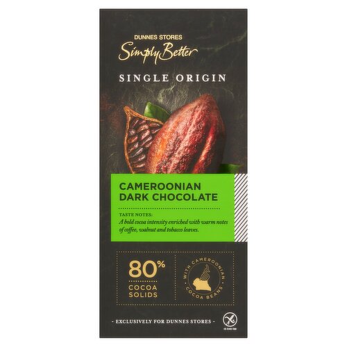 Dunnes Stores Simply Better Single Origin Cameroonian Dark Chocolate 100g