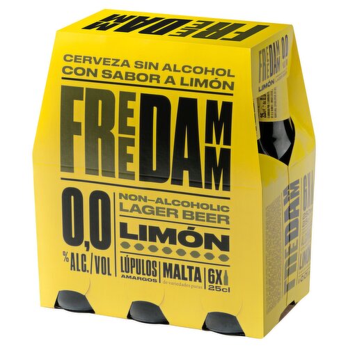 Free Damm Lemón Non-Alcoholic Lager Beer 6 x 25cl