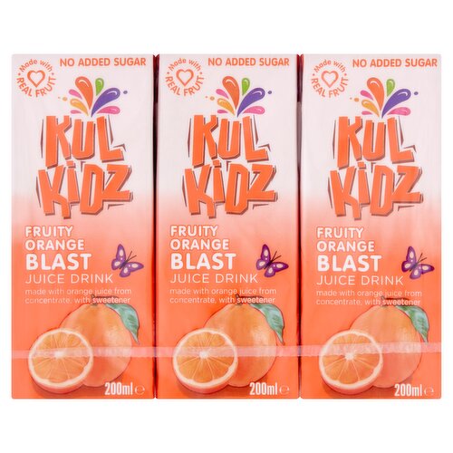 Kul Kidz Fruity Tropical Blast Juice Drink 3 x 200ml