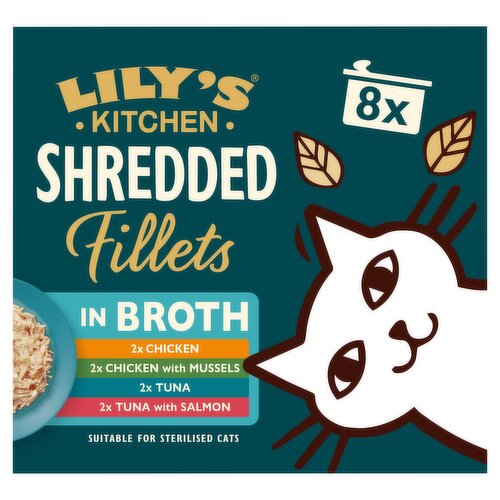 Lily's Kitchen Shredded Fillets in Broth Multipack 8x70g