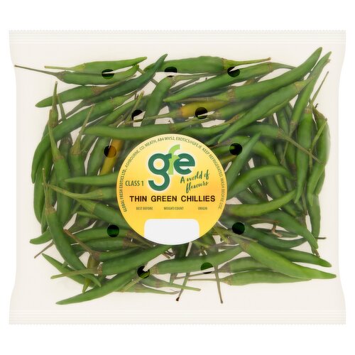 GFE Thin Green Chillies 200g