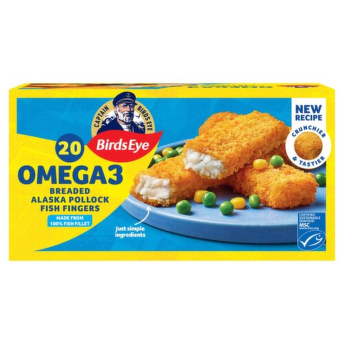 Birds Eye 20 Omega 3 Breaded Alaska Pollock Fish Fingers 560g