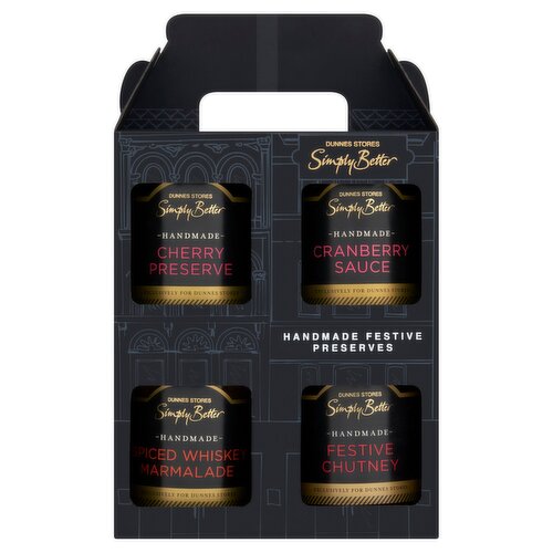 Dunnes Stores Simply Better Handmade Festive Preserves 2 x 210g, 2 x 220g (860g)