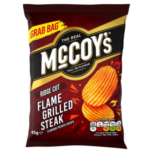 McCoy's Flame Grilled Steak Grab Bag Crisps 45g