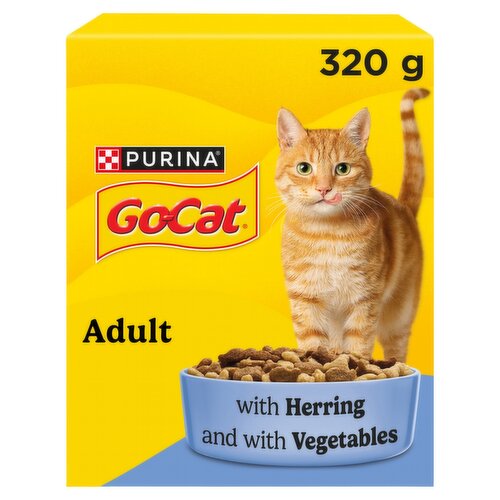 GO-CAT Herring with Vegetables Dry Cat Food 320g