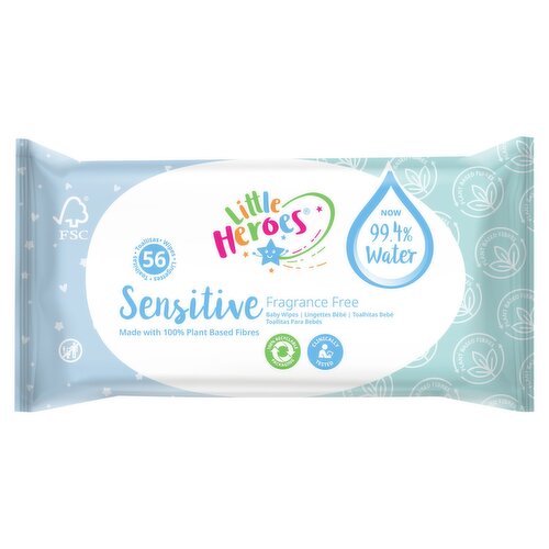 Little Heroes Sensitive Fragrance Free 56 Baby Wipes