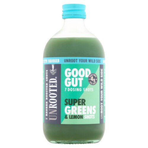 Unrooted Good Gut 7 Super Greens & Lemon Dosing Shots 420 ml
